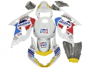 2001-2003 White Blue Red Yellow Pepsi Suzuki GSXR 600 / GSXR 750 Motorcycle Fairings UK