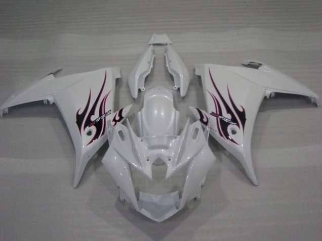 2009-2015 White Flame Yamaha FZ6R Motorcycle Fairings UK