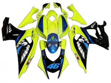 2021-2024 Yellow Black Shark Yamaha YZF R7 Motorcycle Fairings UK