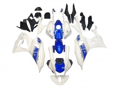 2021-2024 White Blue Stripe Yamaha YZF R7 Motorcycle Fairings UK