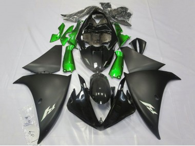 2009-2011 Glossy Black Matte Black Green Yamaha YZF 1000 R1 Motorcycle Fairings UK