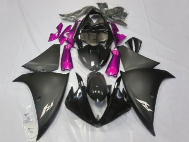 2009-2011 Glossy Black Matte Black Pink Yamaha YZF 1000 R1 Motorcycle Fairings UK