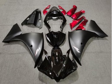 2009-2011 Glossy Black Matte Black Red Yamaha YZF 1000 R1 Motorcycle Fairings UK