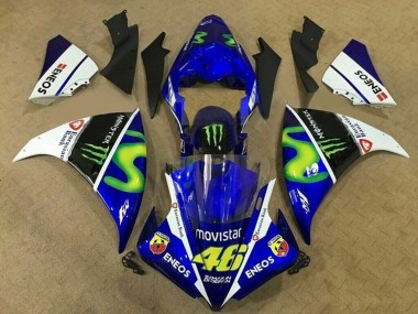 2009-2011 Blue White Black Green MoviStar Monster Yamaha YZF 1000 R1 Motorcycle Fairings UK