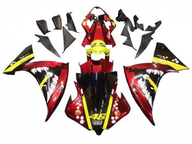 2009-2011 Red Yellow Black Shark Yamaha YZF 1000 R1 Motorcycle Fairings UK