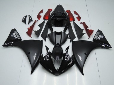 2009-2011 Glossy Black Matte Black White Decal Red Yamaha YZF 1000 R1 Motorcycle Fairings UK