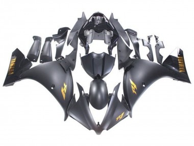 2009-2011 Matte Black Gold Decals Yamaha YZF 1000 R1 Motorcycle Fairings UK
