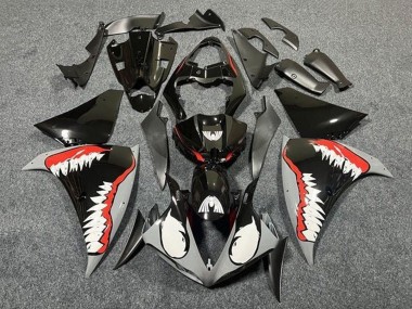 2012-2014 Glossy Black White Red Shark Yamaha YZF 1000 R1 Motorcycle Fairings UK