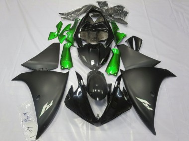 2012-2014 Glossy Black Matte Black Green Yamaha YZF 1000 R1 Motorcycle Fairings UK