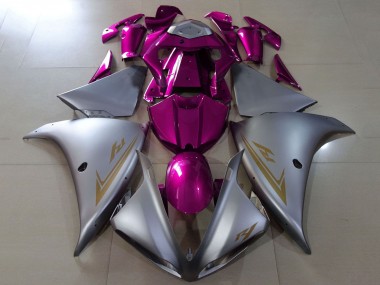 2012-2014 Matte Silver Pink Yamaha YZF 1000 R1 Motorcycle Fairings UK