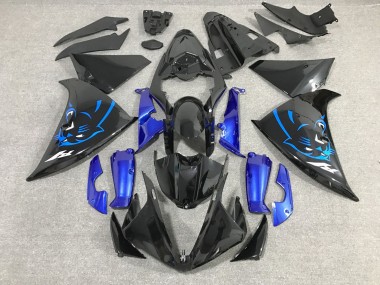 2012-2014 Glossy Black Blue Panther Yamaha YZF 1000 R1 Motorcycle Fairings UK