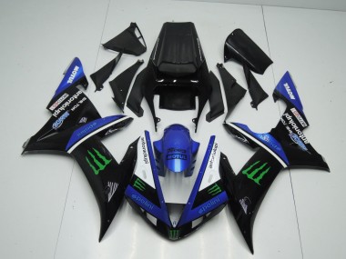 2002-2003 Blue White Black Green Motul Green Monster Yamaha YZF 1000 R1 Motorcycle Fairings UK