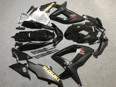 2006-2007 Matte Black Glossy Black Yellow Suzuki GSXR 600 / GSXR 750 Motorcycle Fairings UK