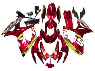 2006-2007 Red Yellow White Black Suzuki GSXR 600 / GSXR 750 Motorcycle Fairings UK