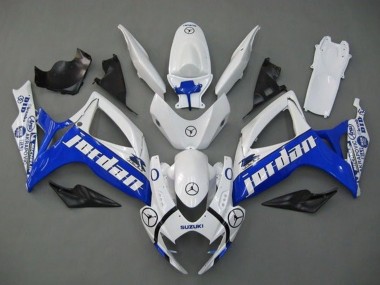 2006-2007 White Blue Jordan Suzuki GSXR 600 / GSXR 750 Motorcycle Fairings UK