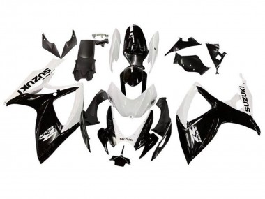2006-2007 White Glossy Black Suzuki GSXR 600 / GSXR 750 Motorcycle Fairing UK
