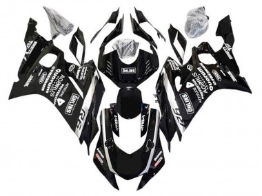 2017-2025 Black White Ohlins Yamaha YZF R6 Motorcycle Fairings UK