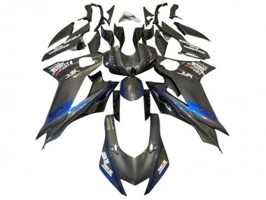 2017-2025 Blue Black Faux Carbon Fiber Yamaha YZF R6 Motorcycle Fairings UK