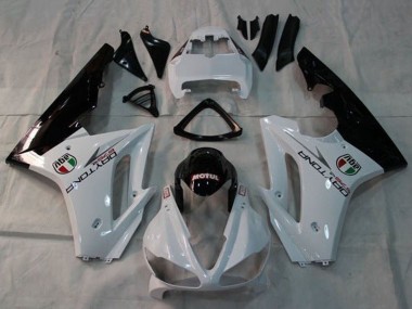 2009-2012 White Glossy Black Motul Triumph Daytona 675 Triple Motorcycle Fairings UK