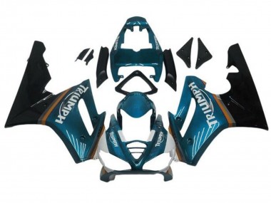 2009-2012 Teal Blue Glossy Black Triumph Daytona 675 Triple Motorcycle Fairings UK