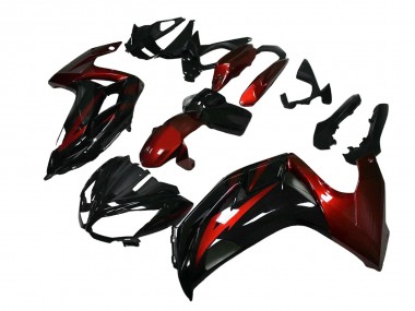 2012-2016 Red Glossy Black Kawasaki EX650 Motorcycle Fairings UK
