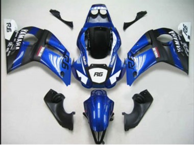 1998-2002 Blue White Matte Black Yamaha YZF 600 R6 Motorcycle Fairings UK