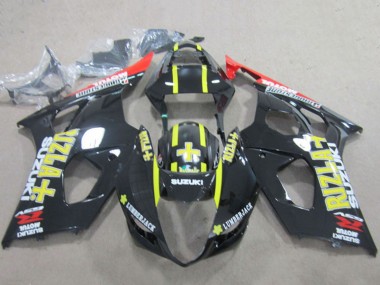 2003-2004 Glossy Black Red Yellow Rizla Suzuki GSXR 1000 Motorcycle Fairings UK