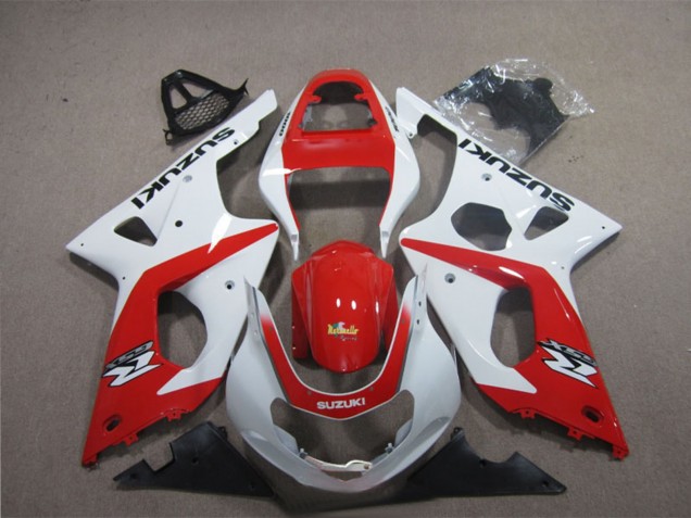 2003-2004 White Red Suzuki GSXR 1000 Motorcycle Fairings UK