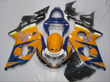 2001-2003 Orange Blue Black Corona Extra Suzuki GSXR 600 Motorcycle Fairings UK