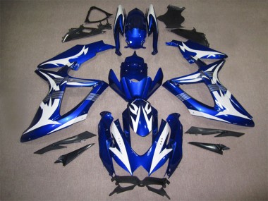 2008-2010 White Blue Suzuki GSXR 600 Motorcycle Fairings UK