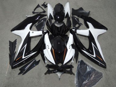 2008-2010 White Glossy Black Suzuki GSXR 600 Motorcycle Fairings UK