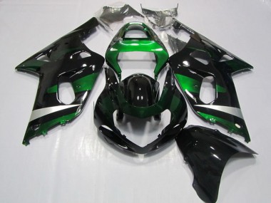 2001-2003 Glossy Black Green Silver Suzuki GSXR 750 Motorcycle Fairings UK