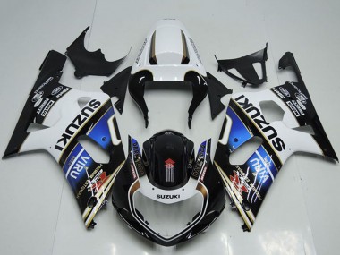 2001-2003 White Blue Glossy Black Viru Suzuki GSXR 750 Motorcycle Fairings UK