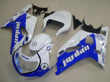 2001-2003 White Blue Jordan Suzuki GSXR 750 Motorcycle Fairings UK