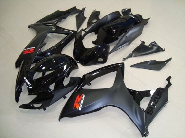 2006-2007 Glossy Black Matte Black Red Suzuki GSXR 750 Motorcycle Fairings UK