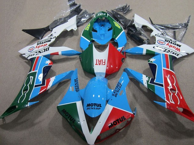 2004-2006 White Blue Red Green White Fiat Motul Yamaha YZF R1 Motorcycle Fairings UK