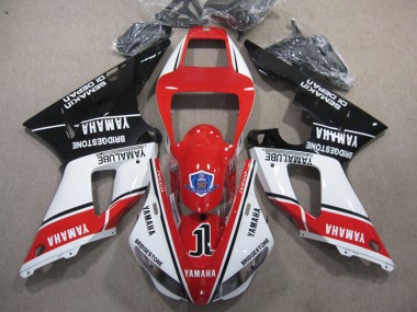 2009-2011 White Red Black Bridgestone Yamalube Semakin Didepan Yamaha YZF R1 Motorcycle Fairings UK