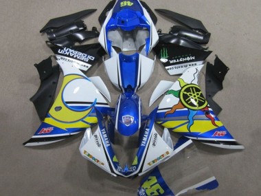 2009-2011 White Blue Yellow Green Monster Semakin Didepan Yamaha YZF R1 Motorcycle Fairings UK