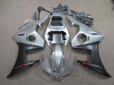 2003-2004 Silver Matte Black Yamaha YZF R6 Motorcycle Fairings UK