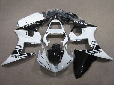 2003-2004 White Glossy Black Yamaha YZF R6 Motorcycle Fairings Kits UK
