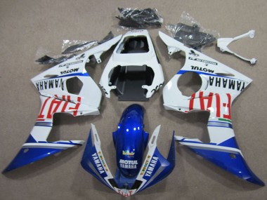 2003-2004 White Blue Red Fiat Motul Yamaha YZF R6 Motorcycle Fairings UK