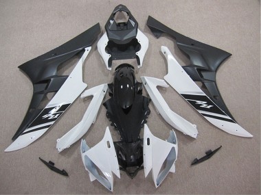 2006-2007 White Glossy Black Matte Black Yamaha YZF R6 Motorcycle Fairings UK