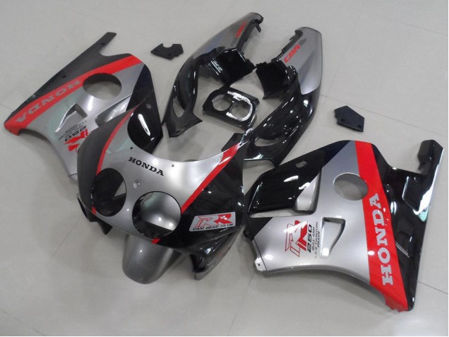 1991-1998 Silver Black Red Honda CBR250RR MC22 Motorcycle Fairing Kits UK 1991-1998 Silver Black Red Honda CBR250RR MC22 Motorcycle Fairing Kits UK