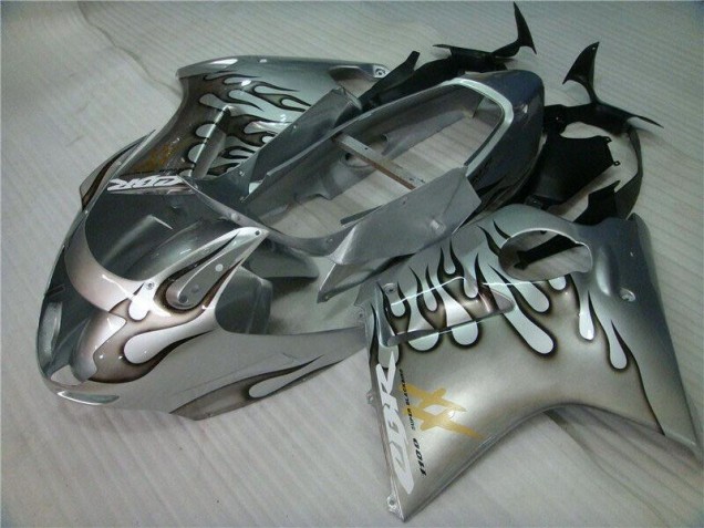 1996-2007 Flame Silver Grey Honda CBR1100XX Motorcycle Fairings Kits UK 1996-2007 Flame Silver Grey Honda CBR1100XX Motorcycle Fairings Kits UK