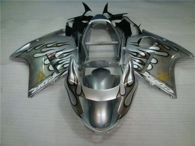 1996-2007 Flame Silver Grey Honda CBR1100XX Motorcycle Fairings Kits UK 1996-2007 Flame Silver Grey Honda CBR1100XX Motorcycle Fairings Kits UK