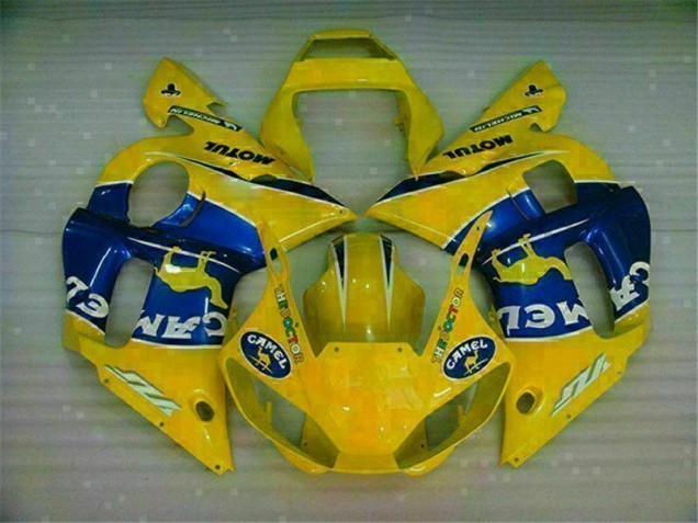 1998-2002 Yellow Blue Yamaha YZF R6 Motorcycle Fairing Kit UK 1998-2002 Yellow Blue Yamaha YZF R6 Motorcycle Fairing Kit UK