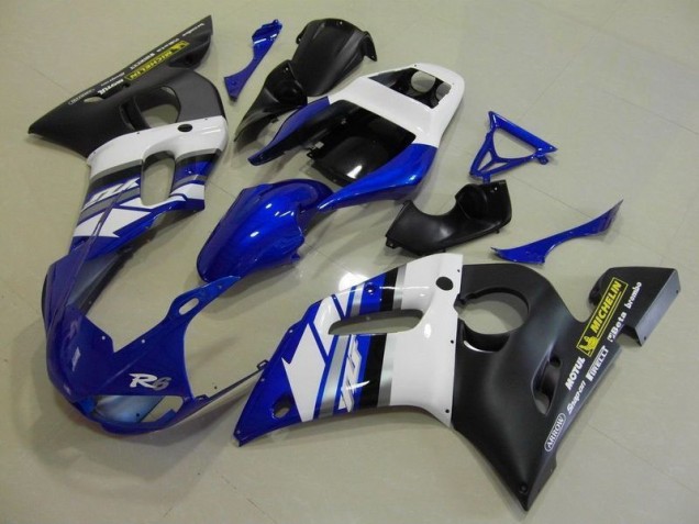 1998-2002 Blue White and Black Yamaha YZF R6 Motorcylce Fairings UK 1998-2002 Blue White and Black Yamaha YZF R6 Motorcylce Fairings UK