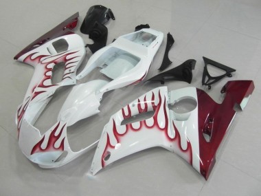 1998-2002 Red Flame Yamaha YZF R6 Motorcycle Fairing UK