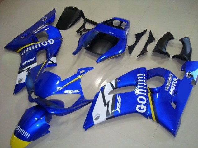 1998-2002 Blue Go Motul Yamaha YZF R6 Motorbike Fairing Kits UK 1998-2002 Blue Go Motul Yamaha YZF R6 Motorbike Fairing Kits UK