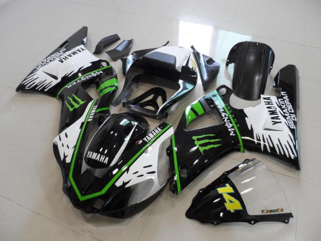 2000-2001 Black White Green Monster Yamaha YZF R1 Bike Fairings UK 2000-2001 Black White Green Monster Yamaha YZF R1 Bike Fairings UK
